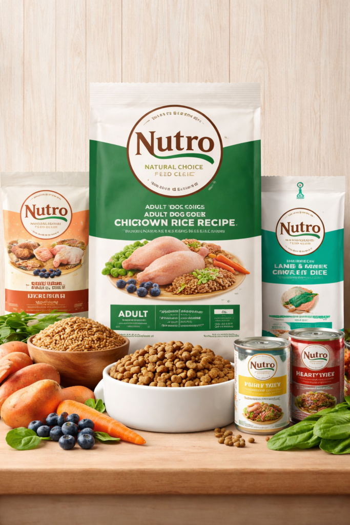 Nutro dog food product packaging
