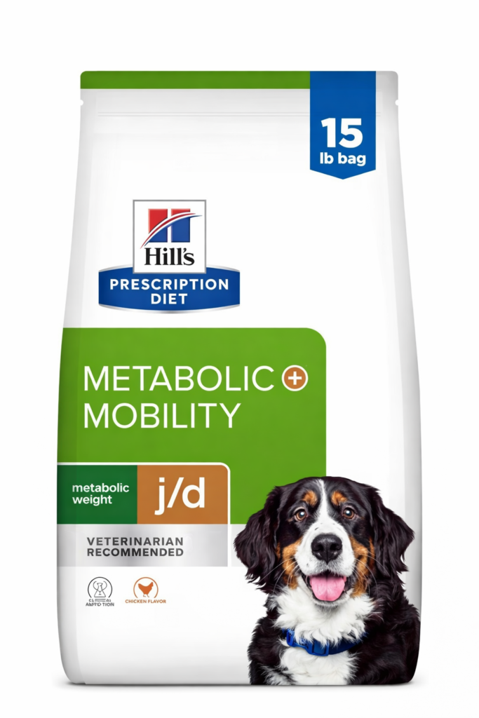 Hill's Prescription Diet Metabolic + Mobility j/d Chicken Flavor Dry Dog Food 15 lb bag for weight and joint care