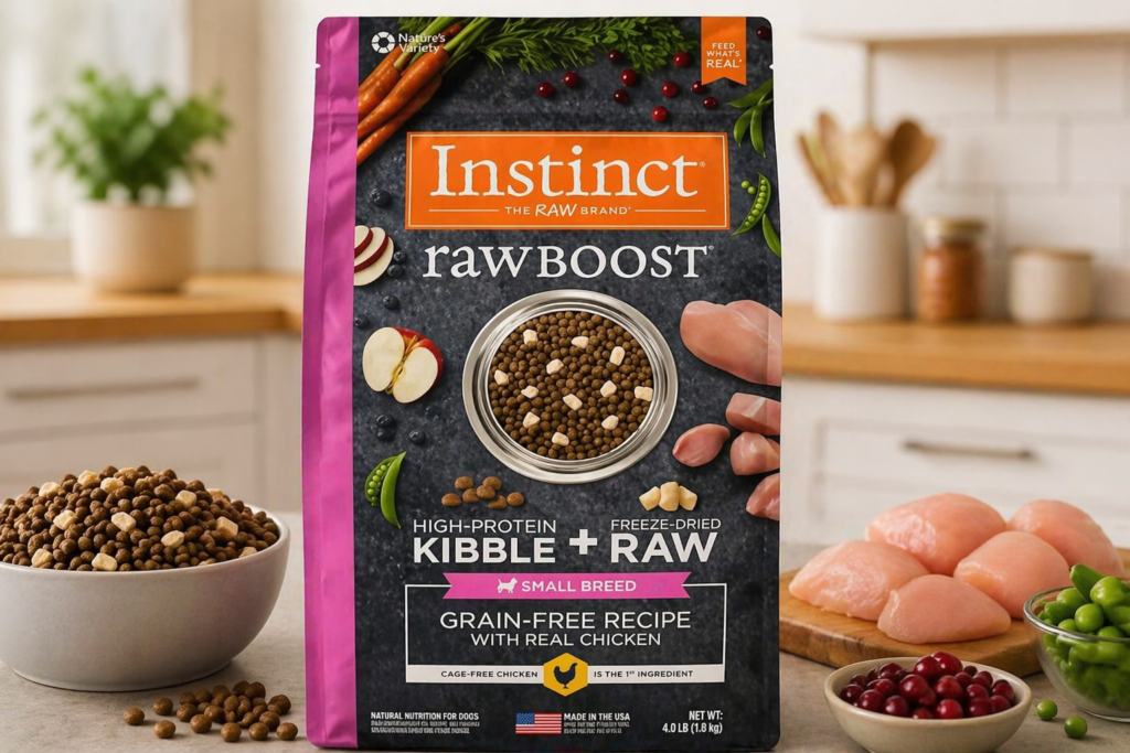 Instinct Raw Boost Small Breed Grain-Free Dog Food with Real Chicken Packaging