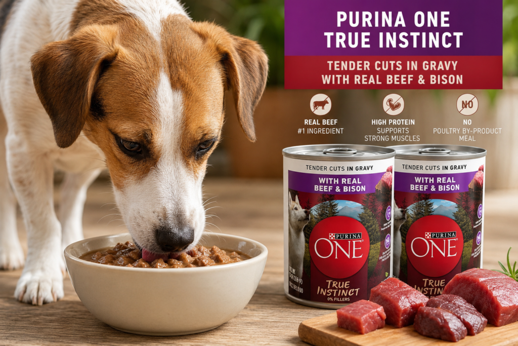Purina ONE True Instinct Beef and Bison Wet Dog Food Can