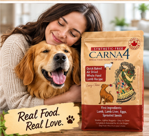 CARNA4 Lamb Recipe Premium Dog Food Lifestyle Image