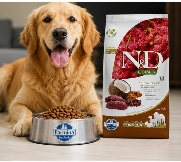 N&D Farmina Quinoa Skin & Coat Venison Adult Dry Dog Food Bag