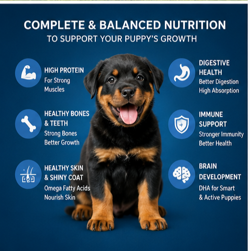 Happy healthy puppy with Next Level Super Premium Dog Food HI-PRO Puppy